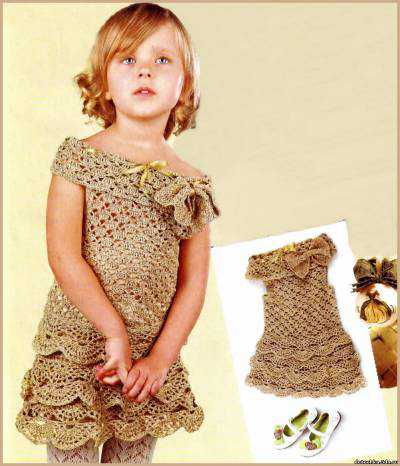 платье для девочки вязаное крючком