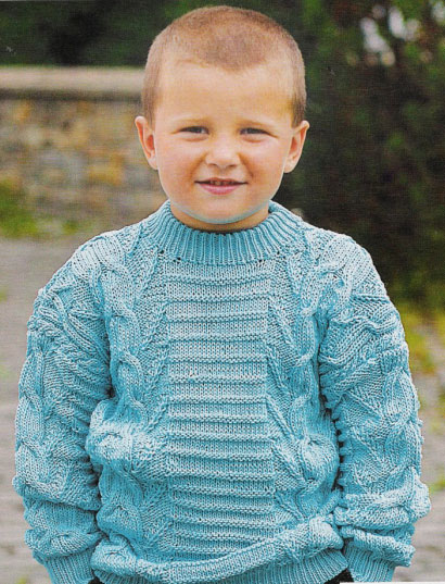 Пуловер спицами для мальчика
