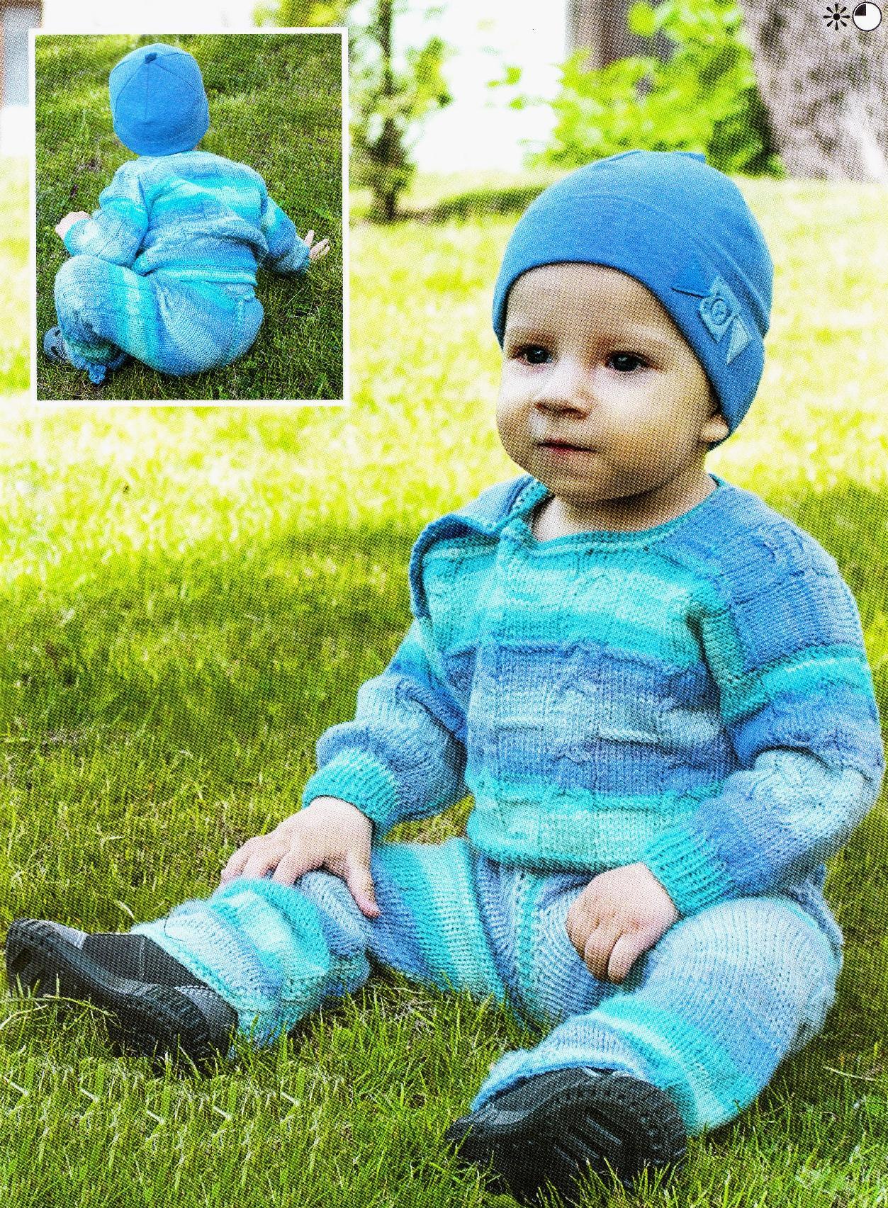 Костюмчик для малыша спицами. Часть 2. suit for baby knitting